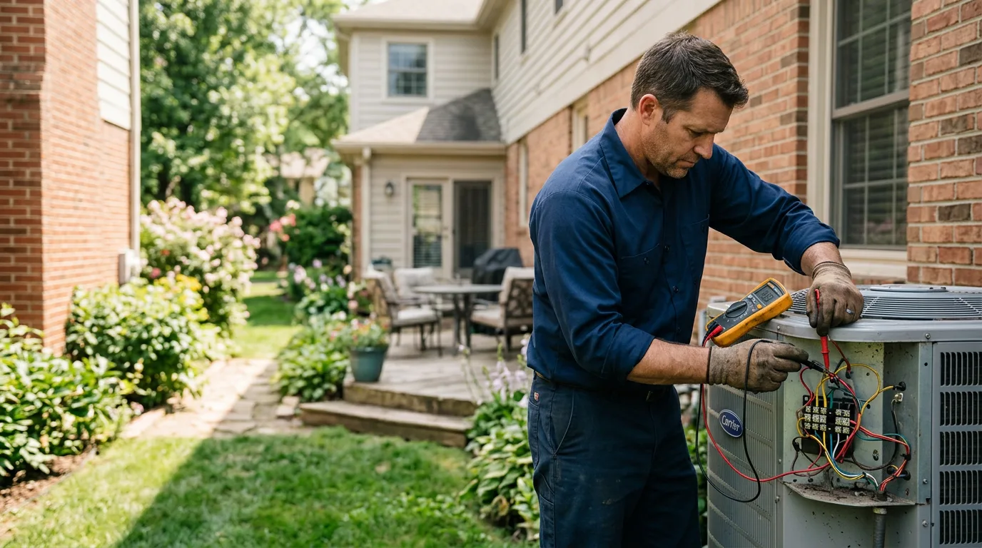 HVAC technician working near Saluda, VA